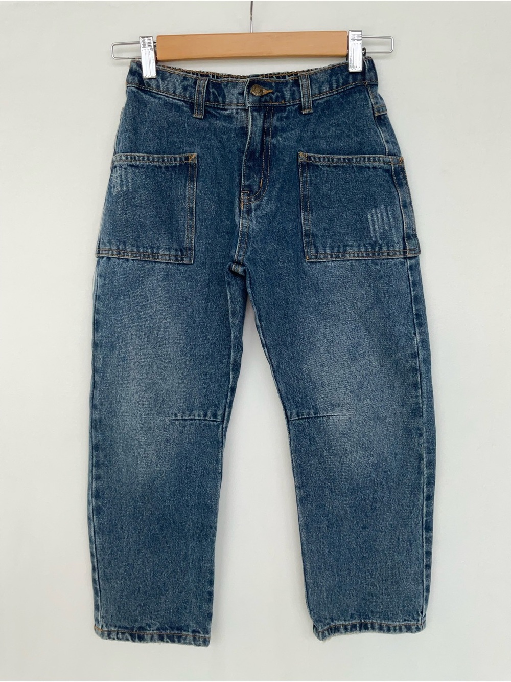 Rylee + Cru Blue Patch Pocket Jeans